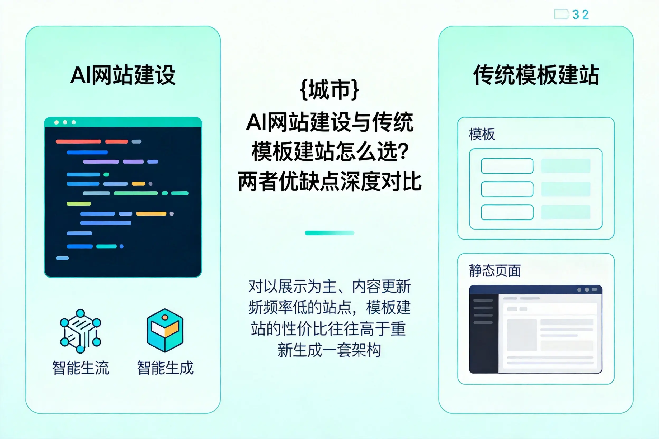巴中AI网站建设与传统模板建站怎么选？两者优缺点深度对比