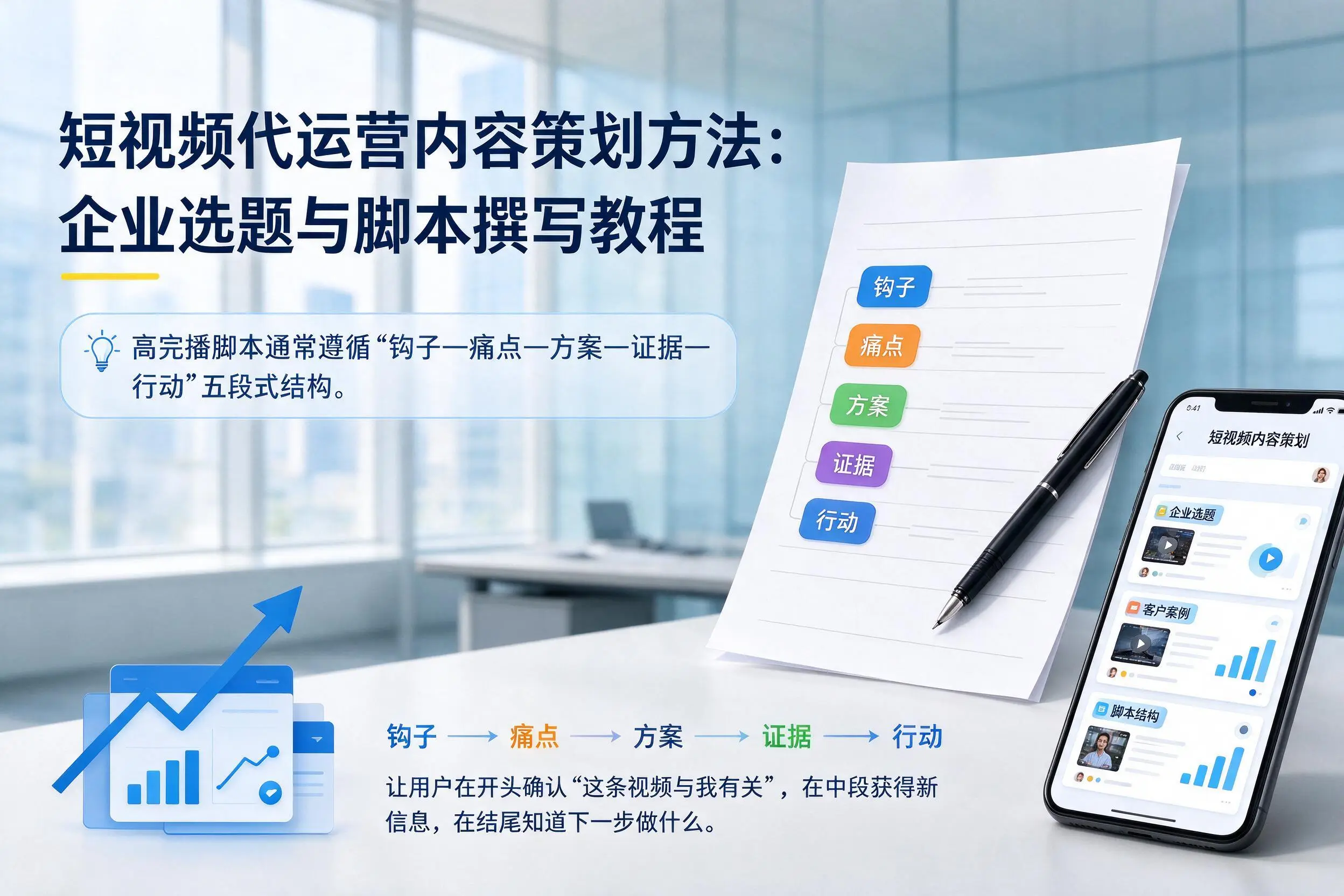 短视频代运营内容策划方法：巴中企业选题与脚本撰写教程