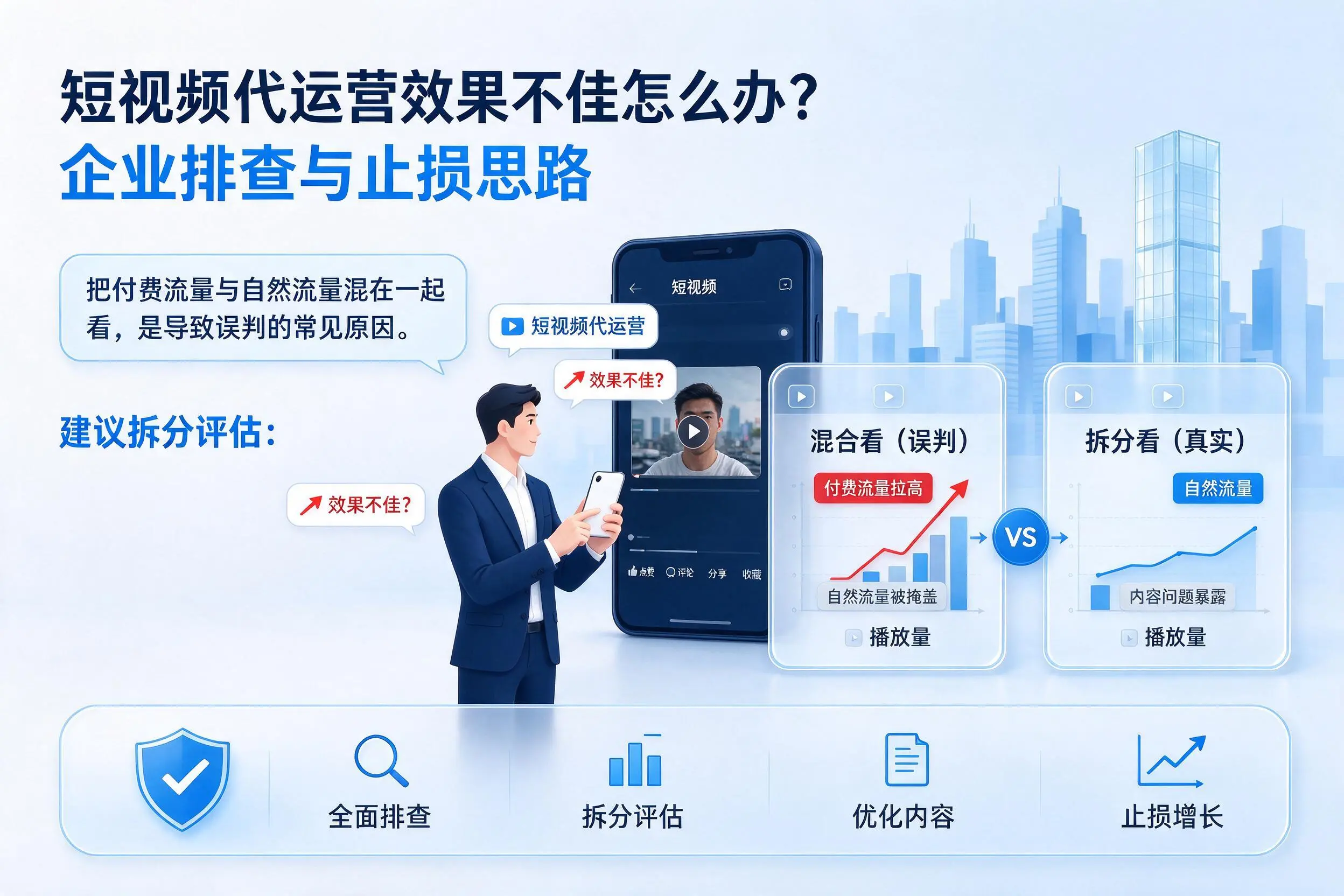 短视频代运营效果不佳怎么办？巴中企业排查与止损思路