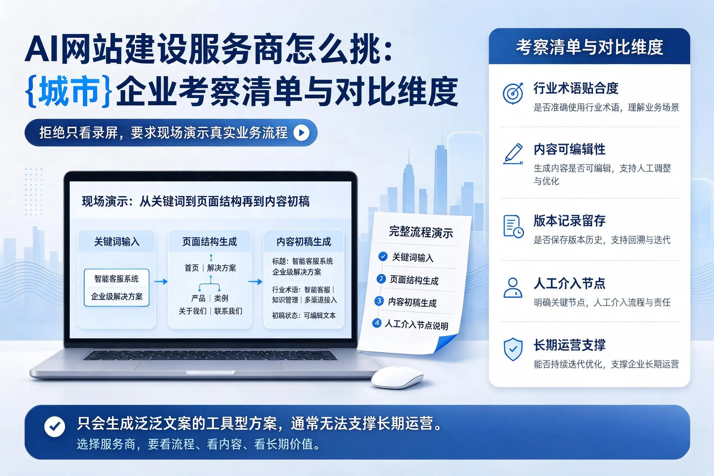 AI网站建设服务商怎么挑:巴中企业考察清单与对比维度